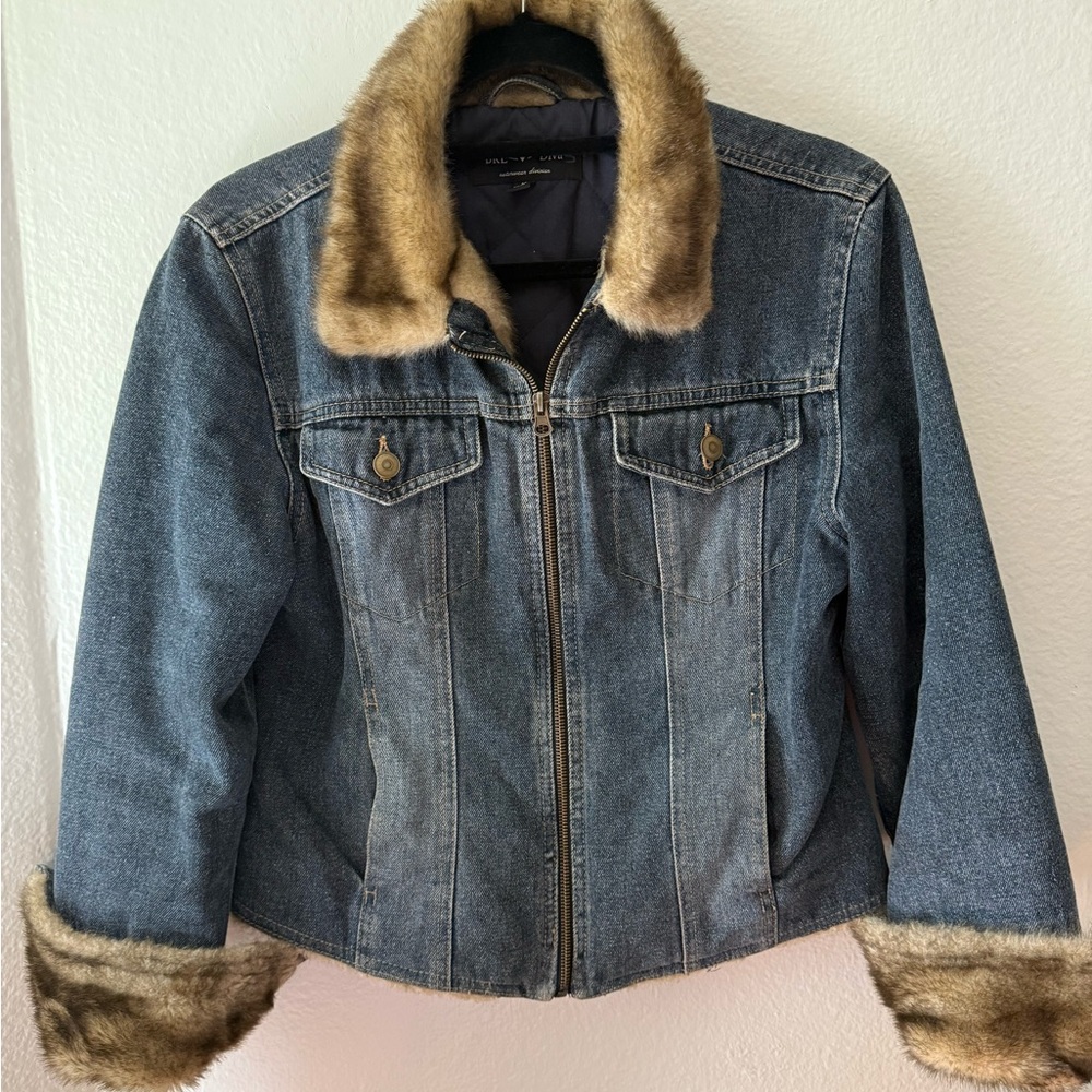 Diva Fur-Lined denim jacket